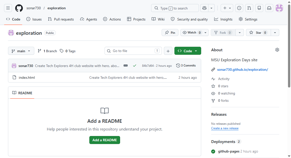 Using GitHub & AI to Create & Host Websites — Student Activity Guide | D36